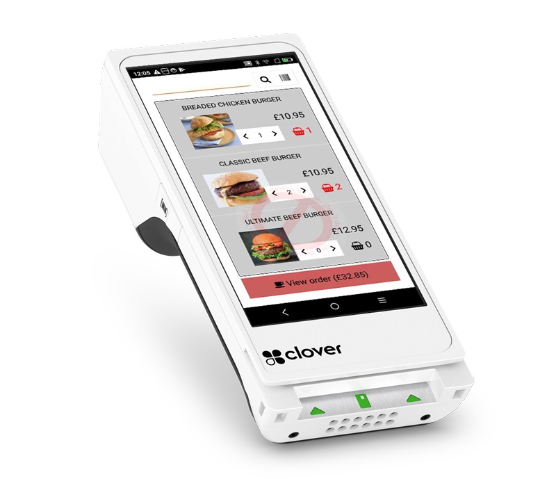 app2table running on a Clover payment device
